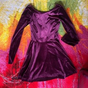 Bethany Mota burgundy dress